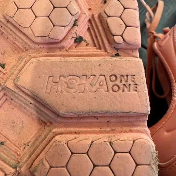 Hoka One Clifton L Orange Coral Athletic Shoes Size 10 - Picture 7 of 13